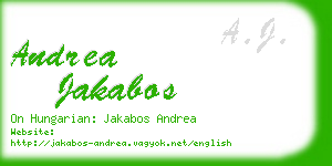 andrea jakabos business card